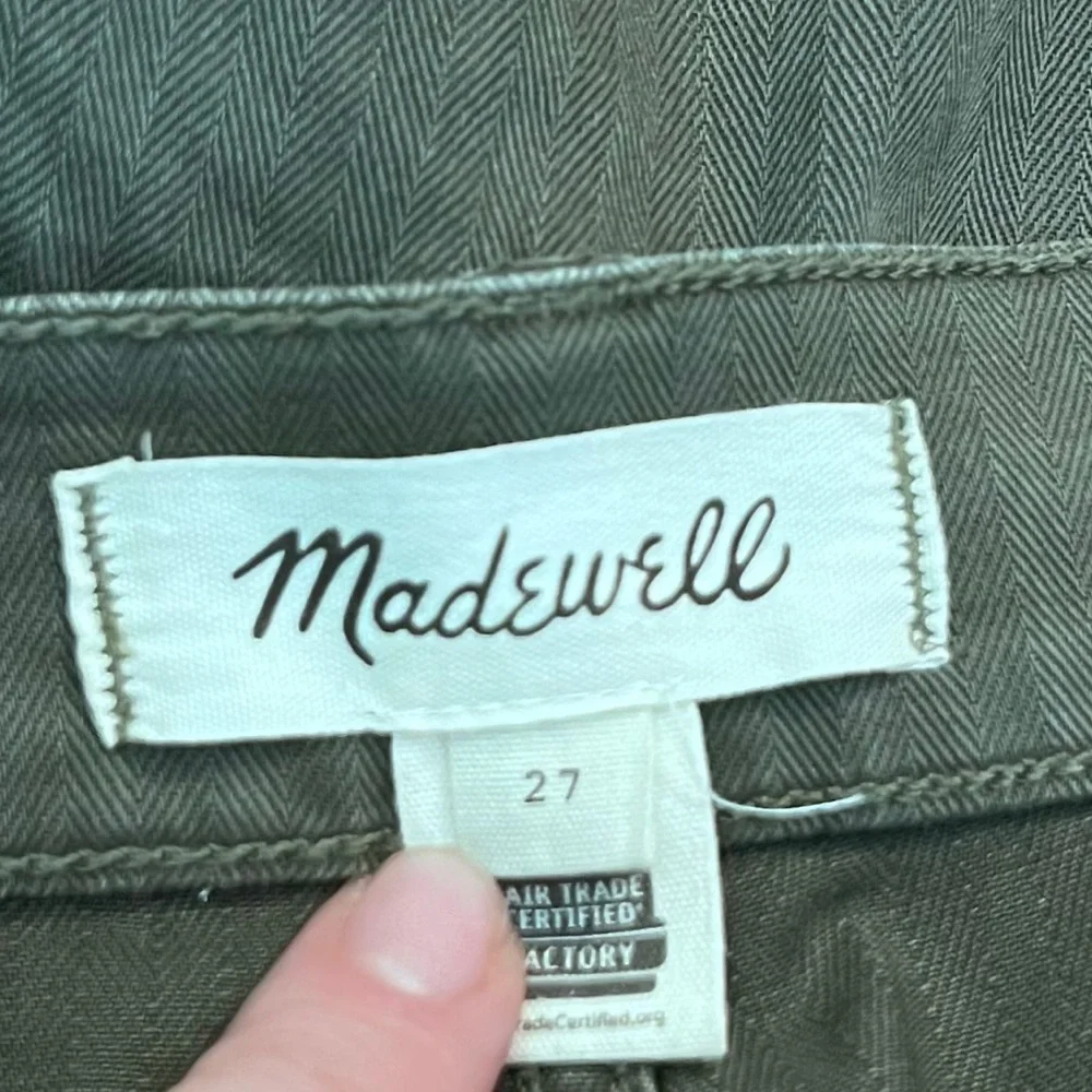 Madewell Forest Green Utility Chino Pants Size 27 High Rise‎